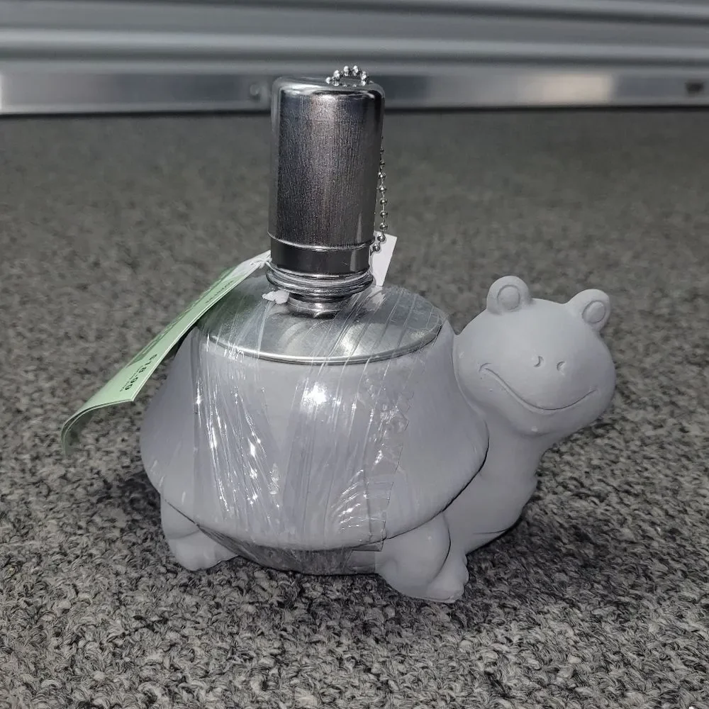 *M1 outdoor table top torch pottery turtle gray figurine